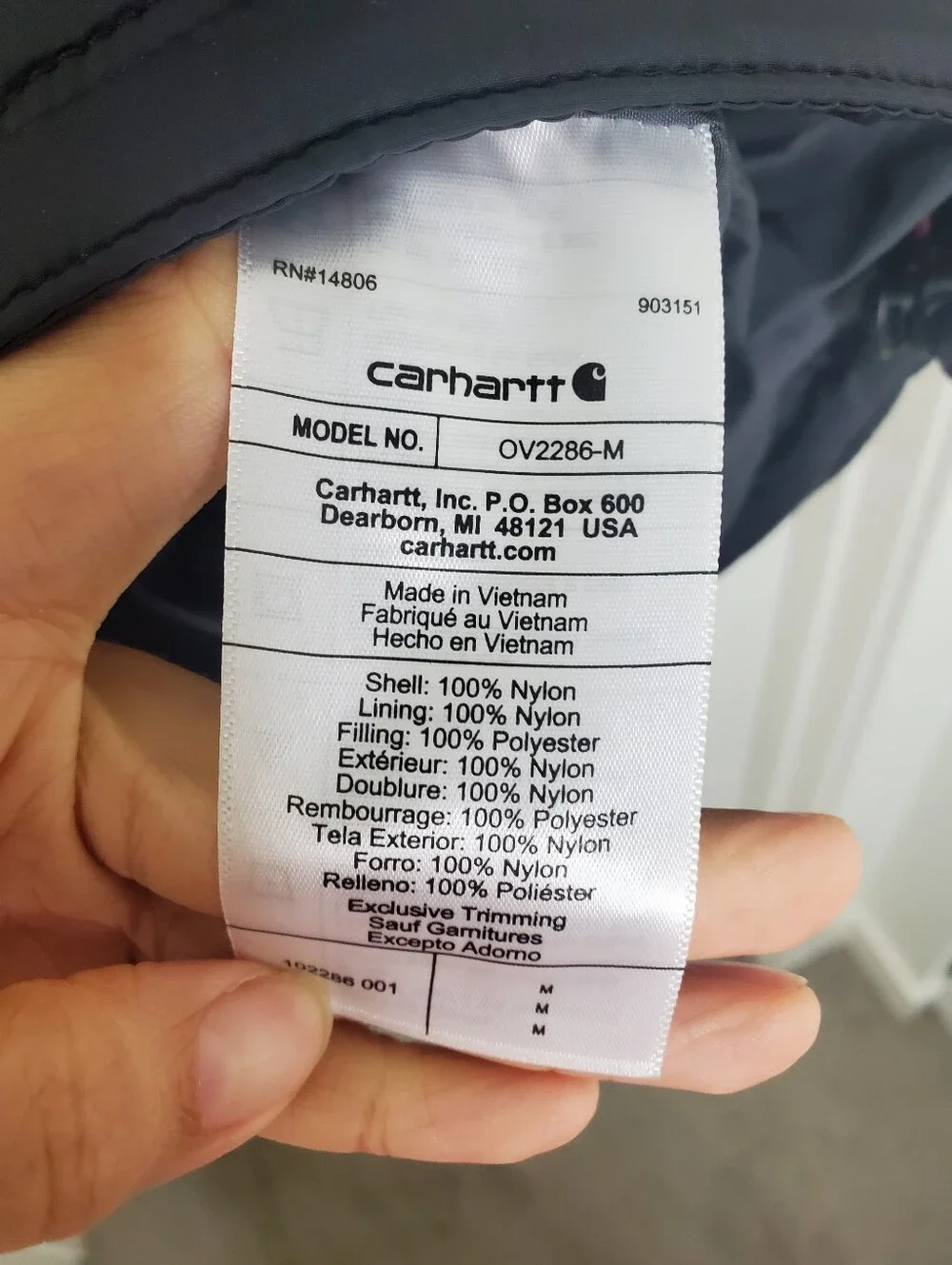 Carhartt Gilliam Rain Defender Black Quilted Puffer Vest